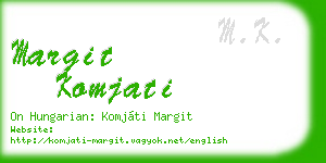 margit komjati business card